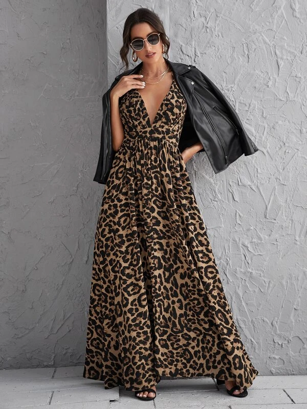 Vestido longo estampado