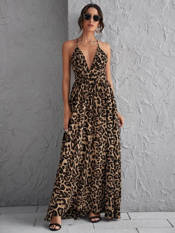 Vestido longo estampado