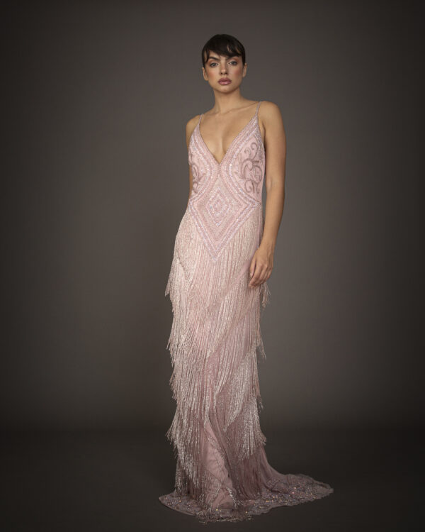 Vestido pedraria rosa