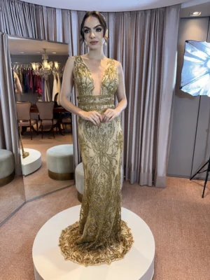 Vestido Cinara Dourado
