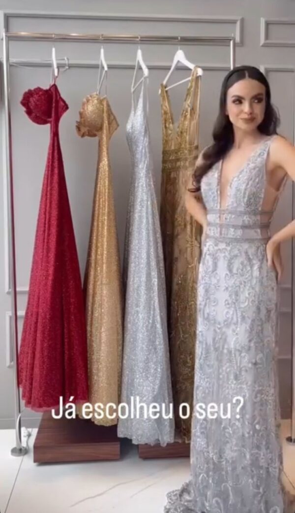 Vestido Cinara Prata