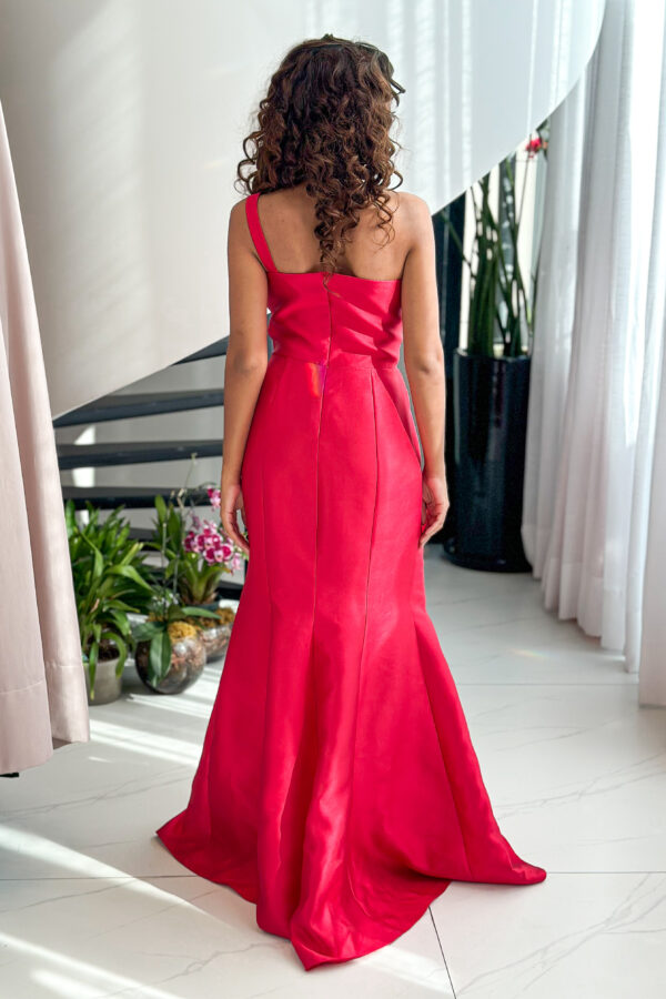 Vestido para madrinha vermelho