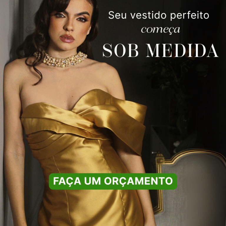 Vestido de festa sob medida primeira locação
