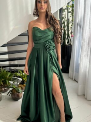 Vestido para madrinha verde oliva