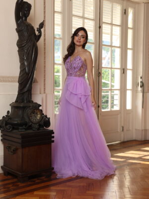 Vestido Lilás tomara que caia - Andressa